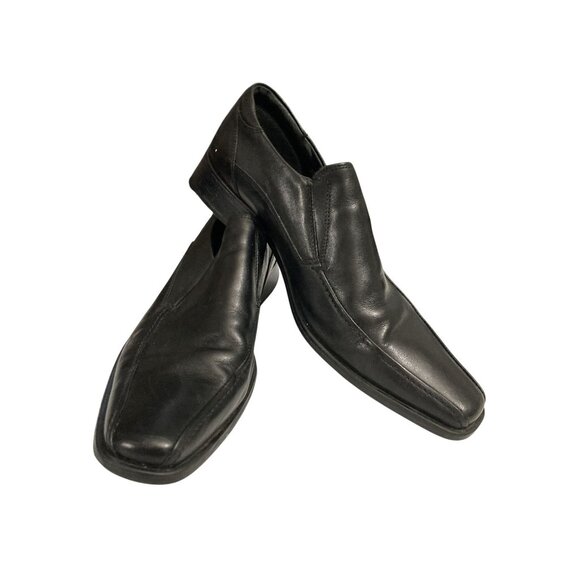 Venturini  Men's Size 9M Black Leather Slip-On Loafers Italy - Picture 1 of 8